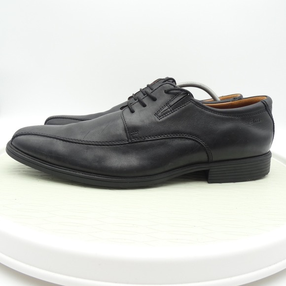 Clarks Other - Clarks Collection Mens Tilden Walk Black Leather Derby Shoes Size 13W